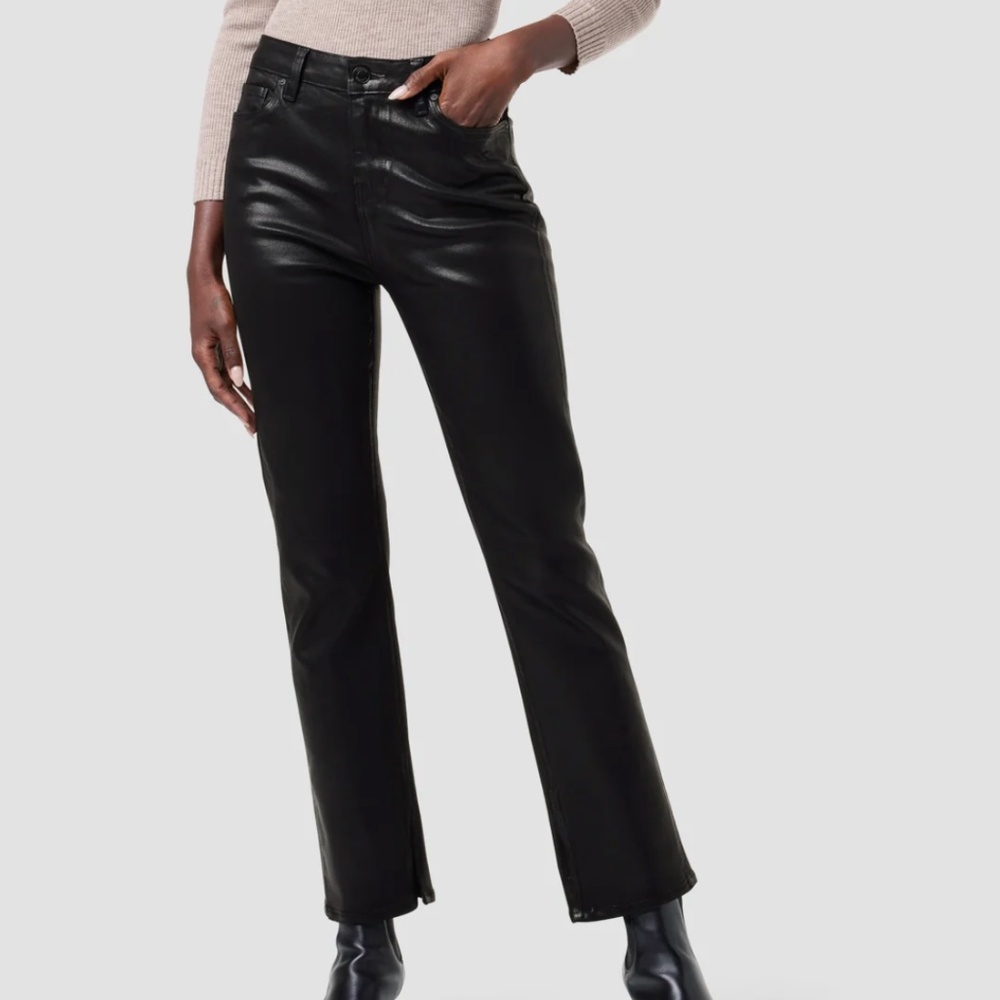 Nico Mid-Rise Straight Ankle Jean w/ Slit Hem